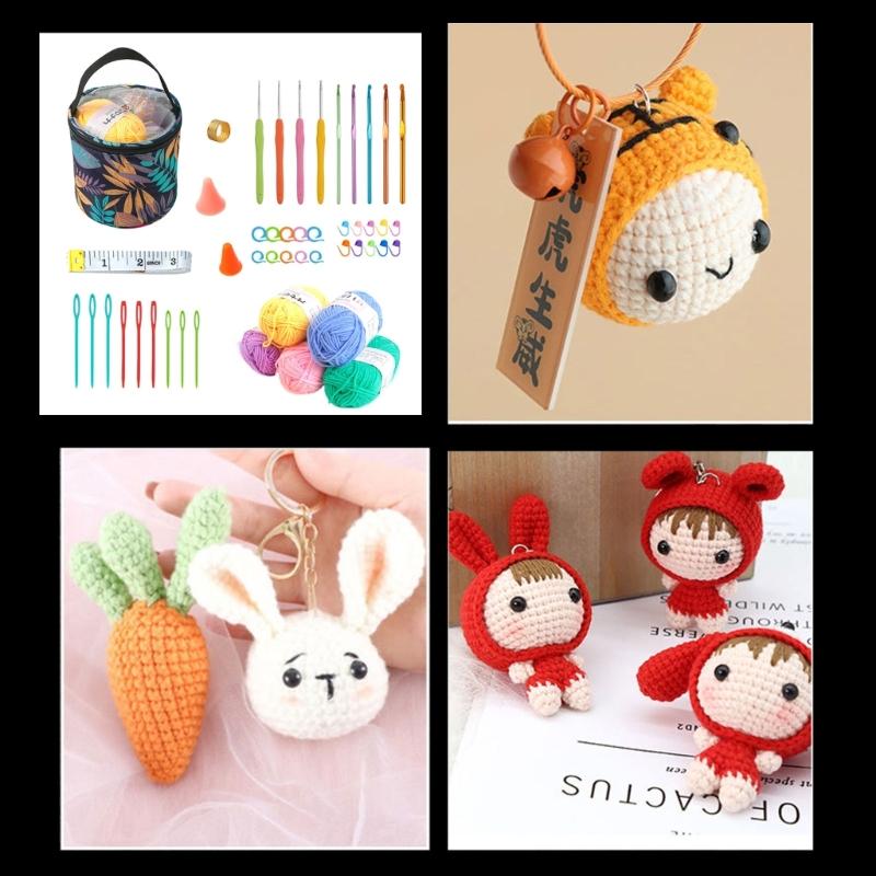DIY Wool Crochet Kit Woolen Dolls for Housewarmings, Birthdays, and Baby Showers