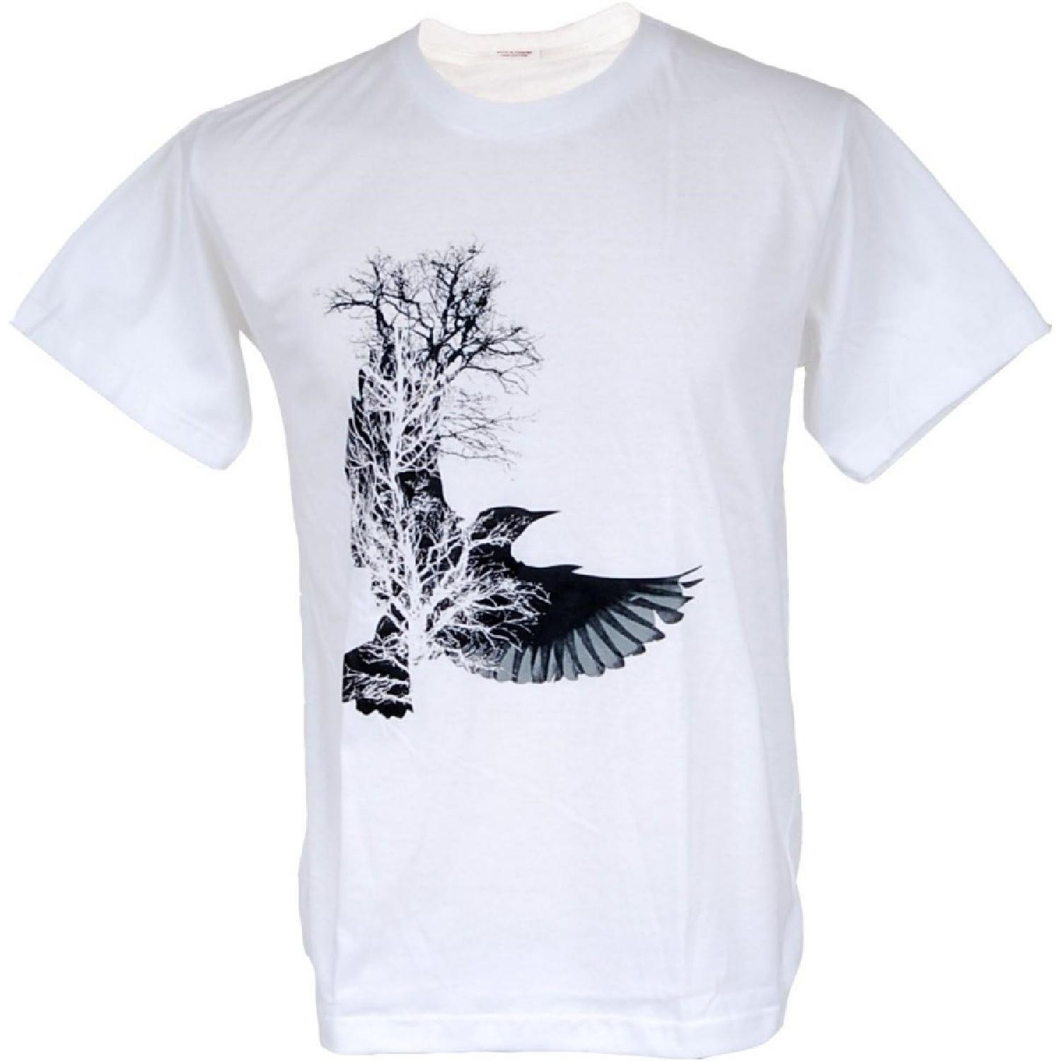 

Tshirtmystyle- Bird Tree Design Graffiti Art Graphic T-shirt XXXXXL білий