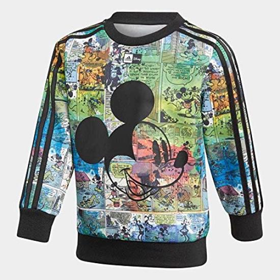 adidas Disney Collaboration DISNEY MICKEY MOUSE JOGGER SET Mickey Mouse Jogger Sweatshirt and Long Pants Size 120 Set, (115-125cm), JKL21,