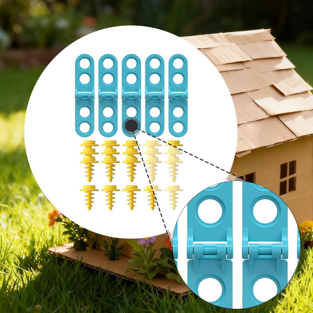 5Pcs Cardboard Construction Tool Hinges Educational Toys Developmental Motor Skills with 20 Screws