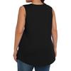 Damenmode Farbe Rundhals Übergröße Ärmellos Lässig T-Shirt Top