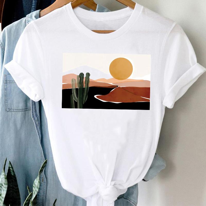 T-Shirts Women 90S Star Fashion Short Sleeve Trend Spring Summer Clothes Stylish Tshirt Top Lady Print Girl Tee T-Shirt