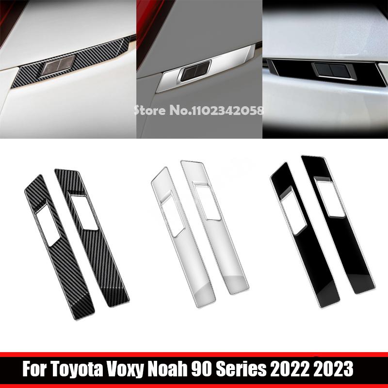 For Toyota voxy noah 90 Series   2024 ABS chrome carbonfiber  Rear tailgate lift control switch board decorative strip