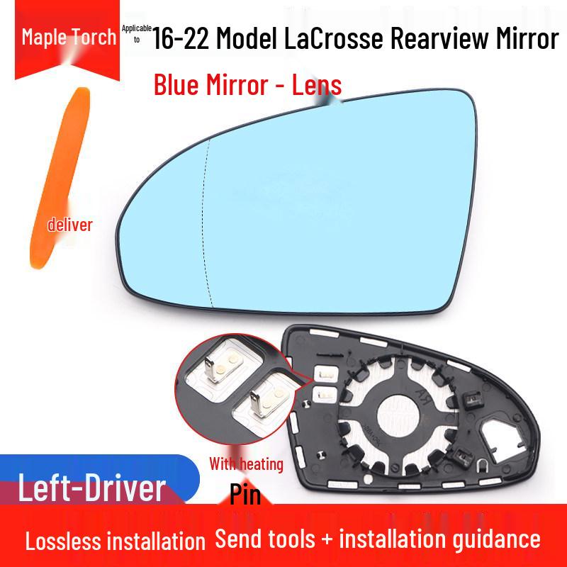 Compatible Rearview Mirror Shell for 2016-2022 Buick LaCrosse: Reversing Turn Signal Exterior Mirror Lens & Frame