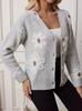 Autumn/Winter Women's Multi-color Long Sleeve Knit Cardigan