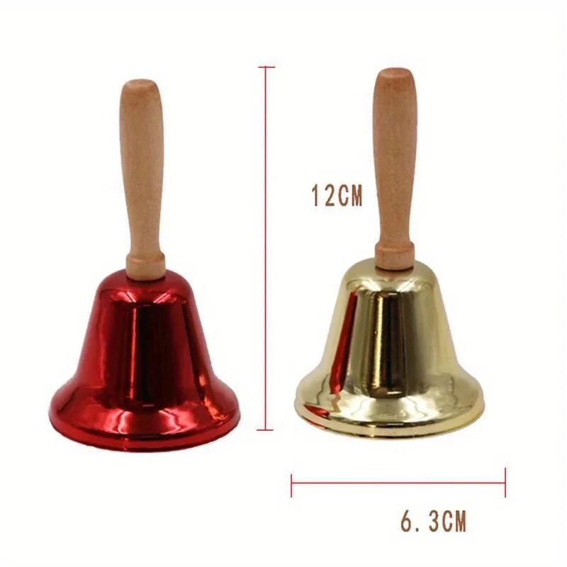 Christmas Hand Bell Gold Red Color Santa Claus Holiday Supplies Creative Jingle Bells Party Supplies Christmas Decoration