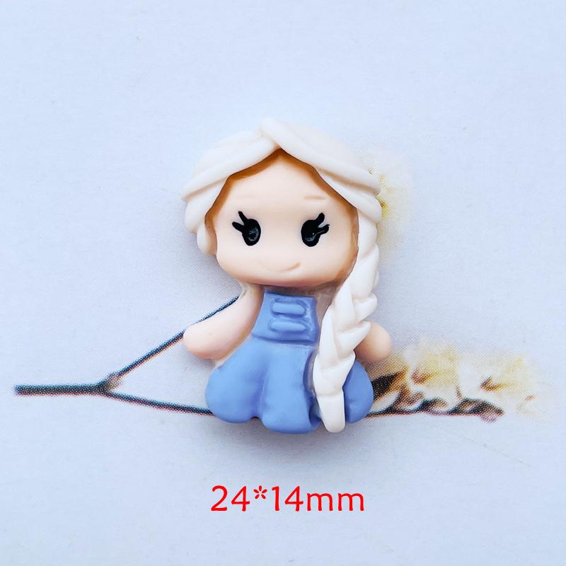 20Pcs New Cute Resin Mini Cartoon Princess Flat Back Cabochon Scrapbook Kawaii Diy Embellishments Accessories A103