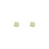Vintage French Green Chalcedony Stud Earrings for Women's Cold Wind Earrings Autumn and Winter Ears