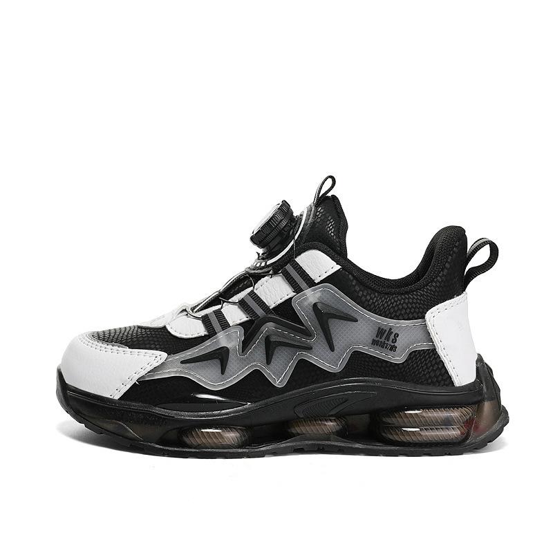 

2025 Spring and Autumn Boys Sneakers 7-12 Years Old Soft-soled Running Children s Shoes Older Boys Button Shoes Lightweight Shock Absorption 28