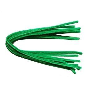 Lot 10 fils chenille vert 50cm , 9mm