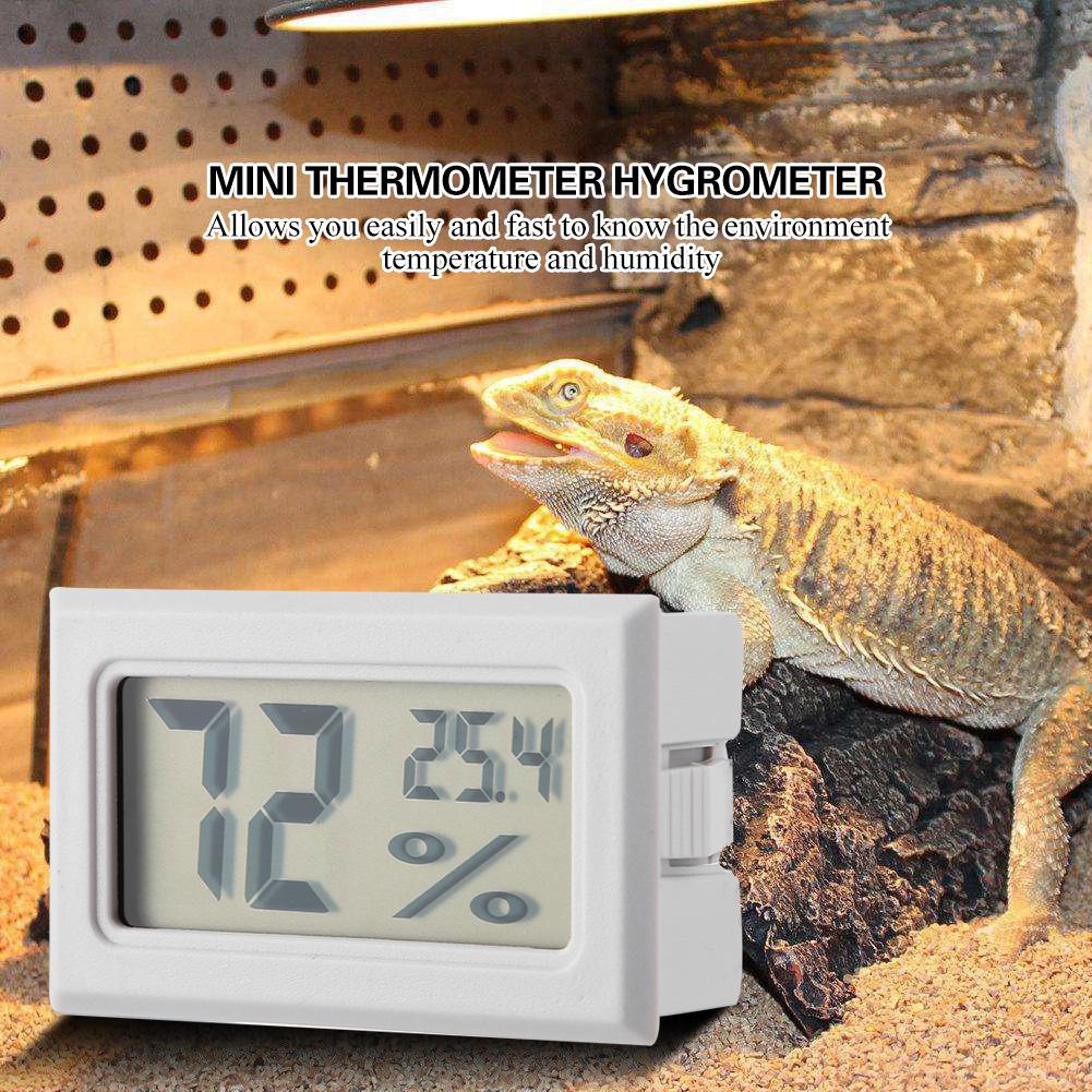 Embedded Digital Hygrometer Thermometer Humidity Temperature Monitor with Built In Probe Black