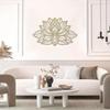 Modern Lotus Mandala Metal Wall Art Zen Decor Rustproof Outdoor Indoor Home Bedroom Living Room Bathroom Sturdy Non-Fading Housewarming Gift