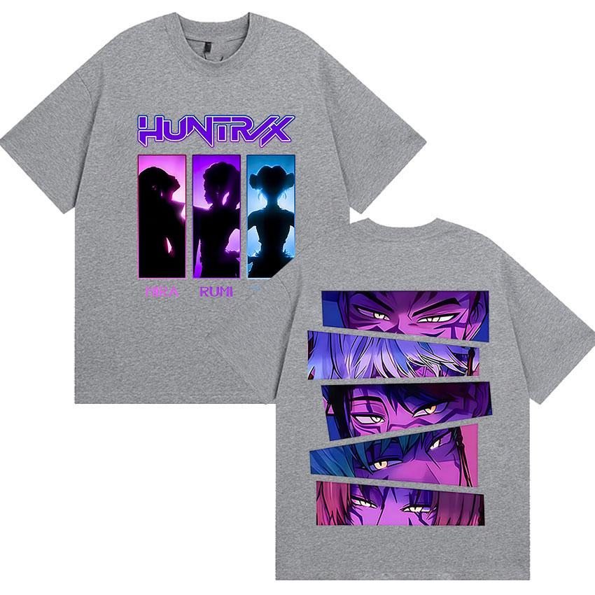 2025 Summer New Kpop Demon Hunter Saja 100pure Cotton Printed Tshirt Harajuku Oneck Casual Anime TShirt Tops Unisex Harajuku