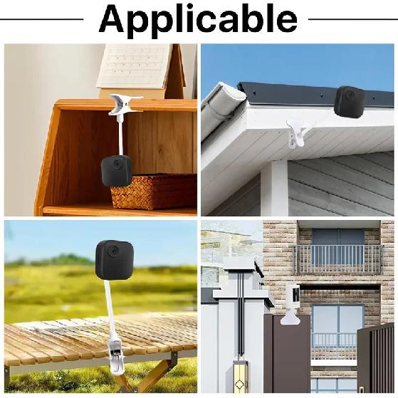 Protable Flexible Camera Clamp Mount Baby Monitor Camera Holder Stand Webcam Monitor Punch-free Bendable Bracket Base With Clip