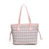 Tote Bag Women's Large-capacity Plaid Commuter Bag New Casual Shoulder Bag College Student Class Bag