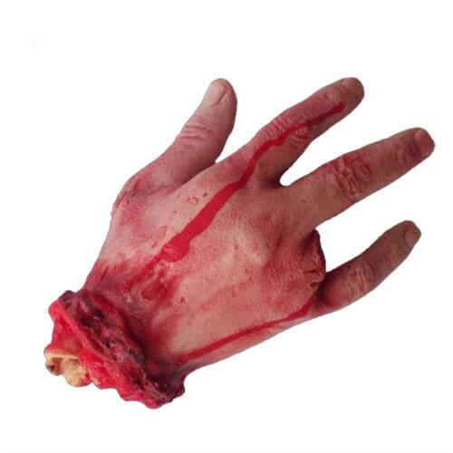 Scary Fake Halloween Body Parts Bloody Severed Arm Hand Foot Props Spoof Tricky