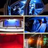 2X Auto Interior Decoration LED T10 W5W Atmosphere Car Light RGB Remote Controller Colorful Reading Door Side Marker Tail Backup