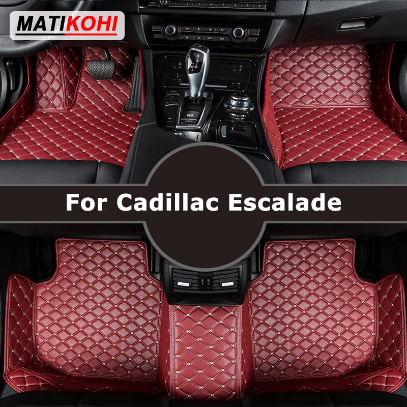 MATIKOHI Custom Car Floor Mats For Cadillac Escalade Auto Carpets Foot Coche Accessorie
