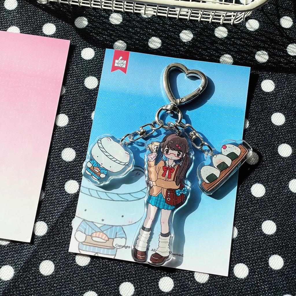 Acrylic Resin Phone Lanyard Chain: Decorative Pendant Keychain for Girls