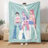K-POP Anime Dívčí Skupina Čtyři Roční Období Měkká Teplá Přikrývka Celoroční Silně Pletená Polyesterová Přehoz na Postel, Kempování, Cestování Perfektní Dárek