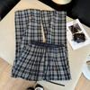 Unisex Plaid Fleece Pants: Brushed Velvet, Elastic Waist, Loose Fit, Versatile, Contrasting Colors