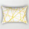 XUNYU Rectangular Polyester Print Pillowcase Yellow Geometry Home Cushion Cover Waist Pillowcase Car Chair Pillow Cover CE02