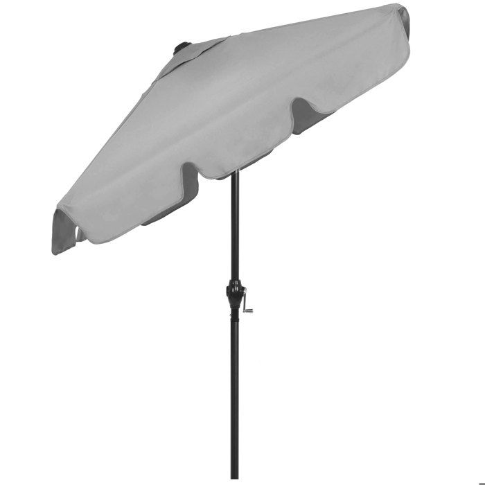 Springos® Parasol de jardin rectangulaire avec fonction d’inclinaison et manivelle 240 cm