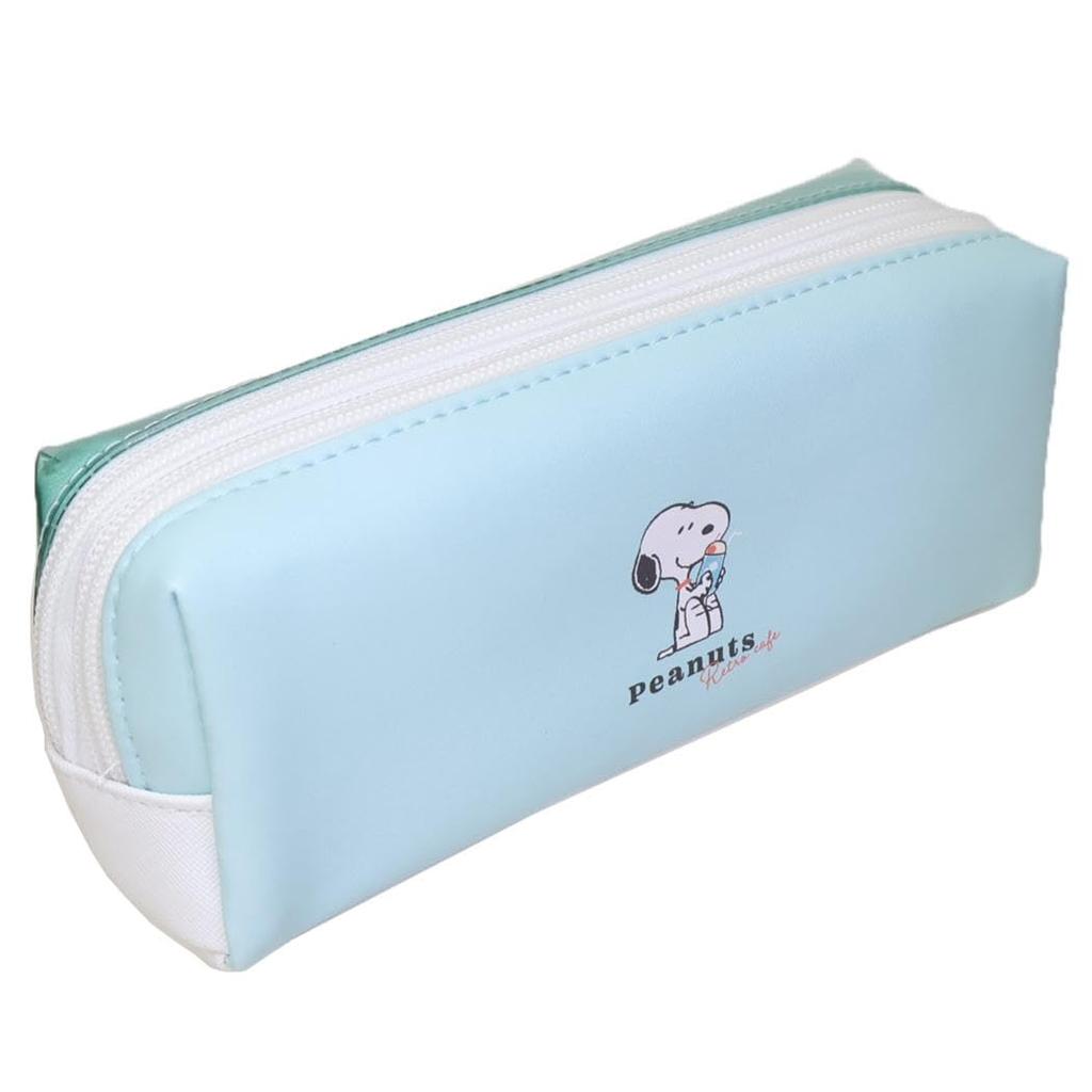 Snoopy Clear Twin Zipper Pen Case Peanuts [Pen Pouch]