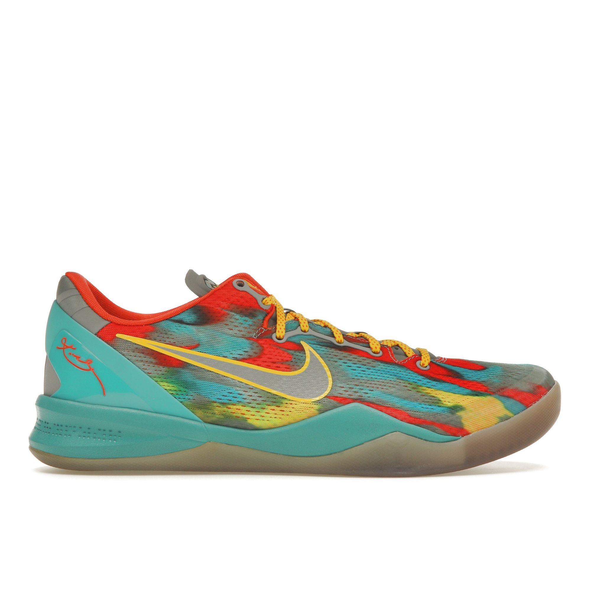 

Nike Мужские кроссовки Kobe 8 Venice Beach 2013 Blue Stadium-серый металлик-серебристый 555035-002