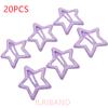 20pcs/lot 3CM Mini Star Hair Clip Kids Glitter Metal Hair Clips Barrettes Hairpins Girls Hair Accessories Headwear Styling Tools