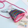 Glitter Coin Purse with Hanging Rope Children's Diagonal Cross Small Bag Fish Tail Dual Color Glitter Coin Purse