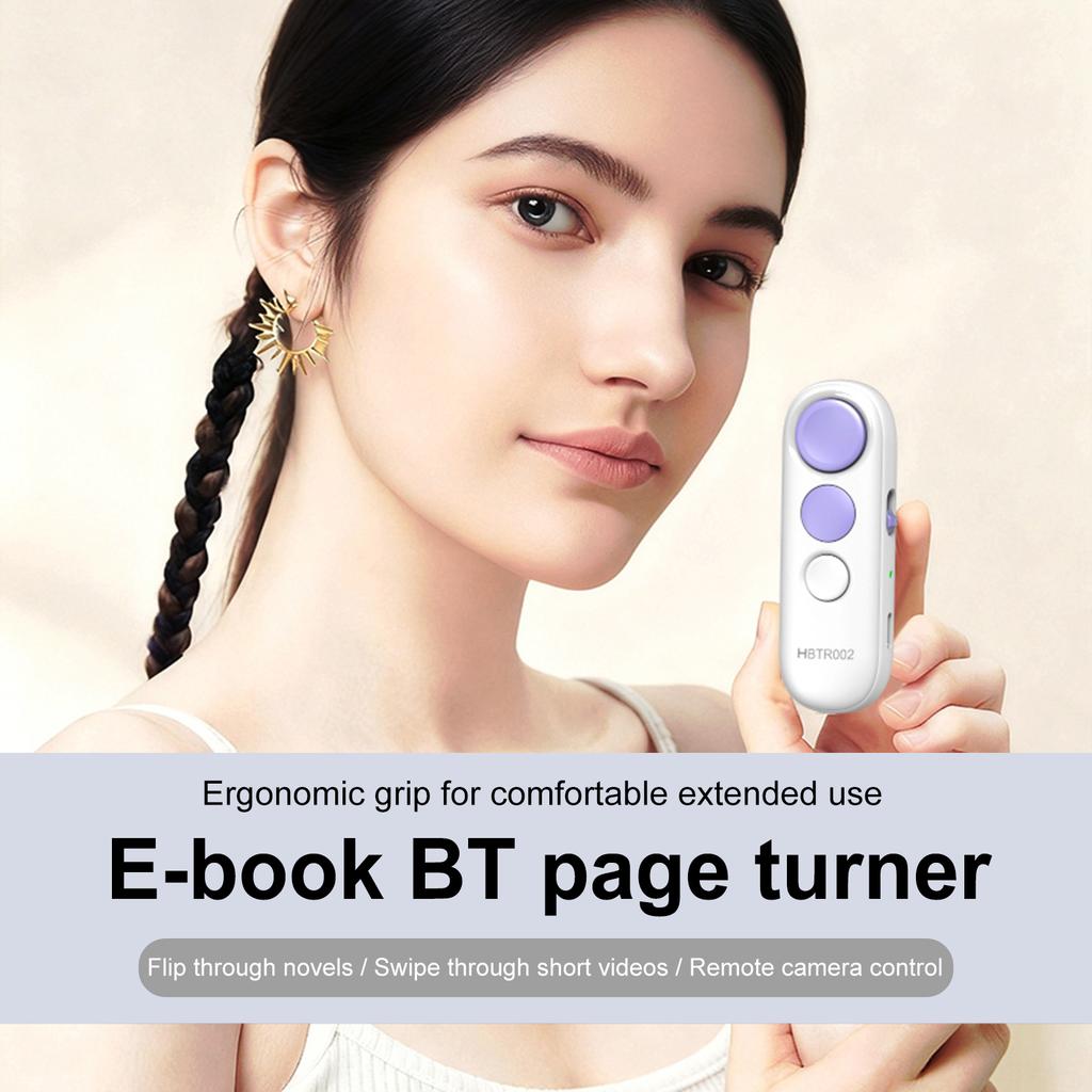 Remote Control Hands-Free EBook Reading Page Turner Remote Clicker Multifunctional Camera Video Record Remote Trigger Flips Page