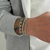 SHIXIN 4pcs/set Trendy Silver Color Cuban Chain Bracelet Men Hip-hop Adjustable Multi-layer Twisted Chain Bangle Male Jewelry