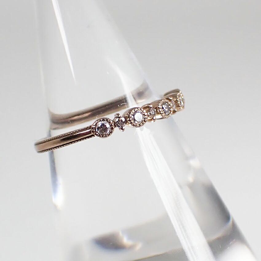 [Pre-owned] agete / 18K Gold with Diamond / 0.14ct / Ring / Size 10 / j48-1