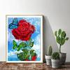 HUACAN 5D DIY Diamond Painting Rose Full Drill Square Diamond Painting Flower Mosaic Butterfly Picture Of Rhinestone Home Decor