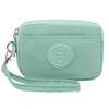 New Solid Color Women Wallet with Lanyard Waterproof Credit Card Holder Nylon Double Layer Mobile Phone Bag Ladies