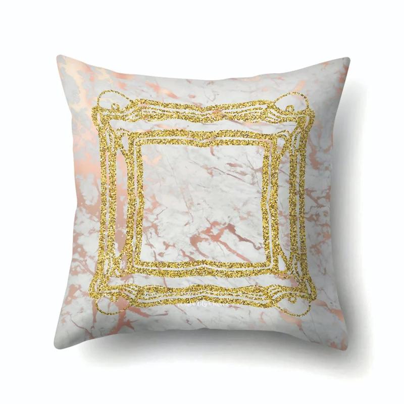 45x45cm Geometric Stripe Pillowcase Simple Marble Patchwork Cushion Cover Art Linear  Sofa Office Seat Home Decor