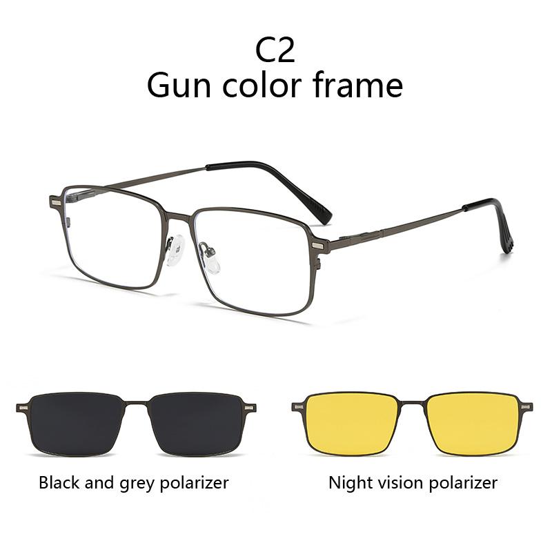 

Myopia 3 In 1 Metal Glasses Polarized Clips Myopia -0.5 To -6.0 Magnetic Sunglasses Clip Stainless Steel Eyeglass Frames 0