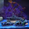 A Top Quality Aquarium Fish Tank Decorations Landscape Pirate Ship Wreck Ship Vintage Resin Design Boat Aquarium Accessorie Home