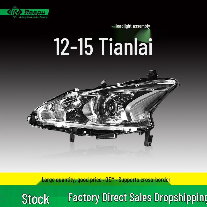Nissan Altima 12-15 Headlight Assembly for Low/High Trim - Original Front Headlight Low Trim [Black] Left Headlight Driver Side Single