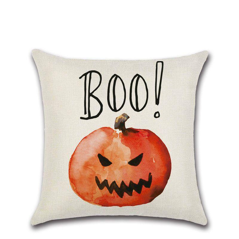 Premium Quality Halloween Pumpkin Linen Throw Pillow Cover For Sofa Home Decoration