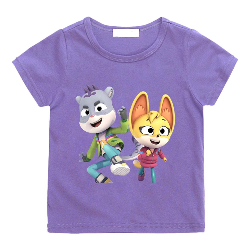 The Creature Cases Cartoon Print Children's T-shirts Cotton Short Sleeve 2-12Y Boys Girls Tees Casual Crew Neck Tops for Summer