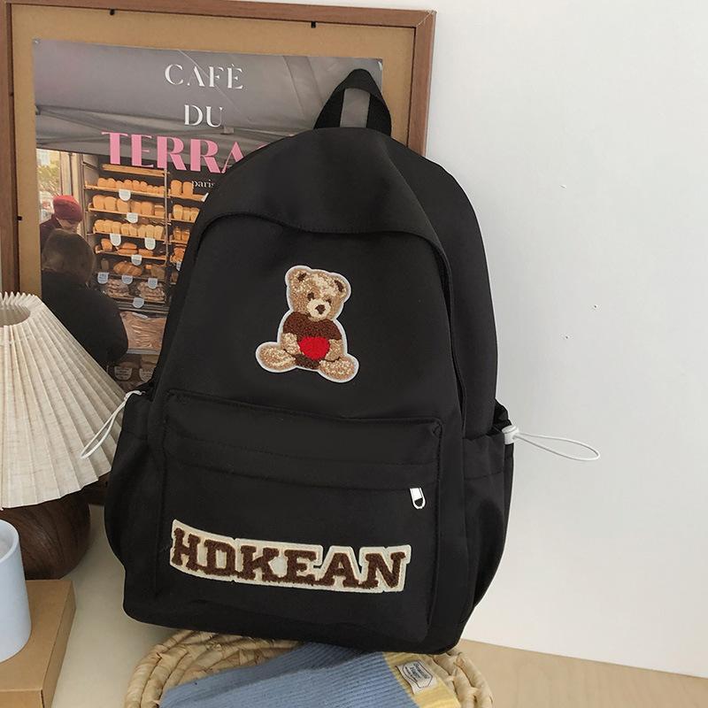 

Школьный рюкзак большой вместимости, универсальный и повседневный, в японском стиле, с медведем. Рюкзак для учащихся средней и старшей школы .