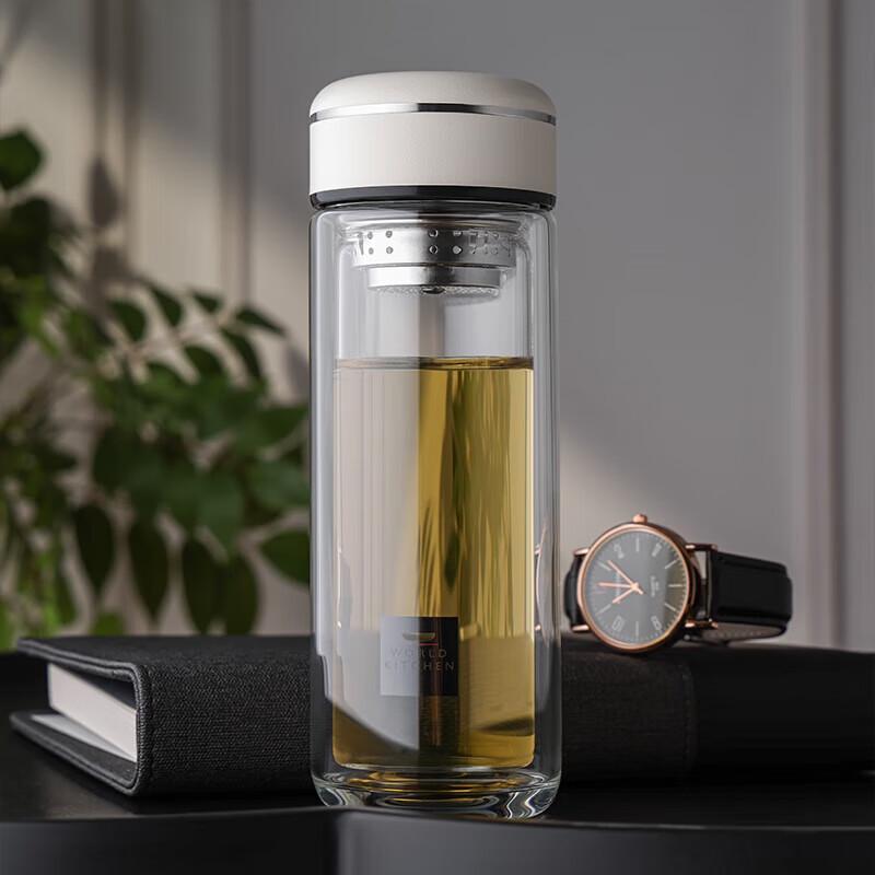 Corning VISIONS Lexin Double-Layer Portable Glass Cup