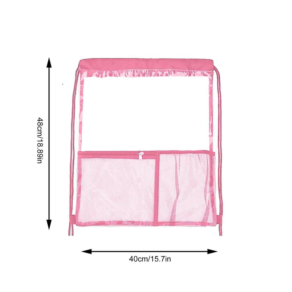 String Bag Pvc Clear Drawstring Bags Waterproof Athletic Pack for Gym Swim Beach Travel Work Clothes Kids Outdoors Festivals