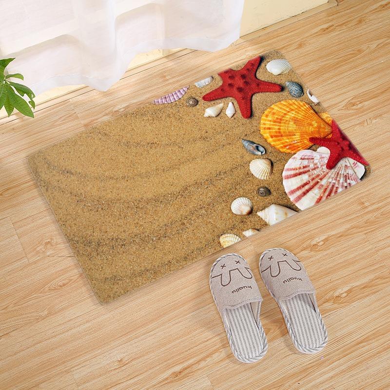 Nautical Themed Patterned Door Mat Artistic Ocean - Inspired Print Mat Non Slip Floor Mat For Entryway Doorstep Home Decor