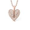 European-American Double Layer Heart Necklace with Zirconia and Custom Name - Valentine's Day Gift for Women