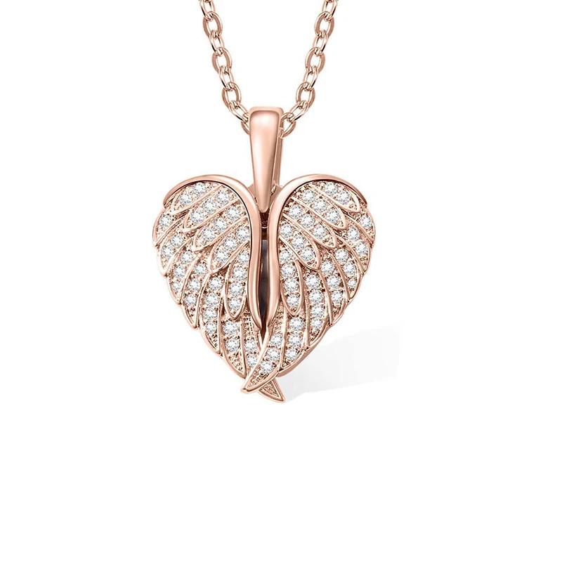 

European-American Double Layer Heart Necklace with Zirconia and Custom Name - Valentine s Day Gift for Women