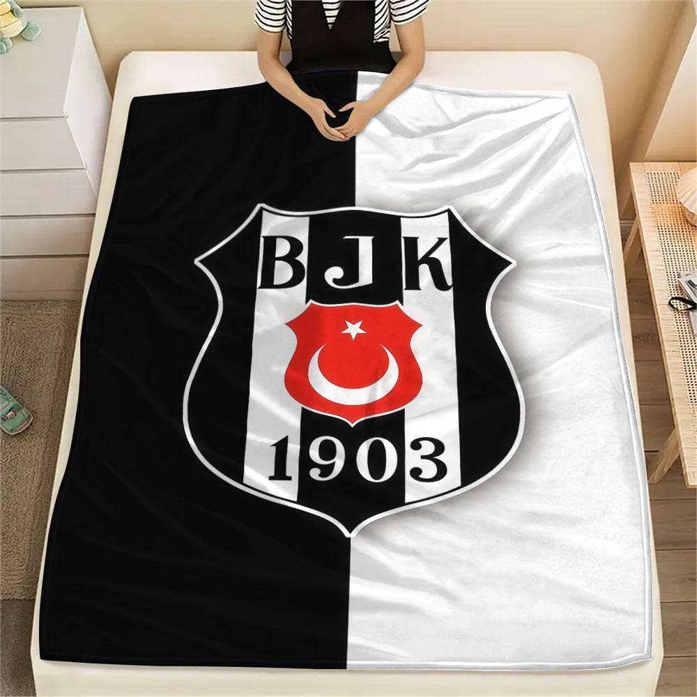 1PC Besiktas Gymnastics Club Patterned Flannel Blanket Suitable For All Seasons for Home Decor Warmth and Comfort Gifts Holiday Present