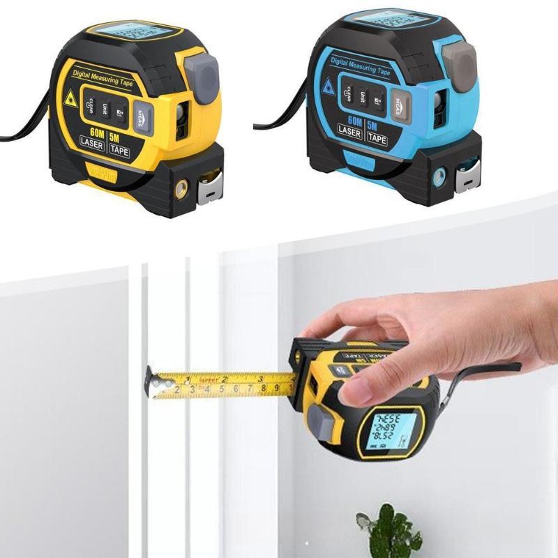 3-in-1 Laser Rangefinder Steel Tape Measure Rangefinder Indoor Laser Tape Measure
